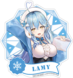 ミニアクリルバッジ 雪花ラミィ