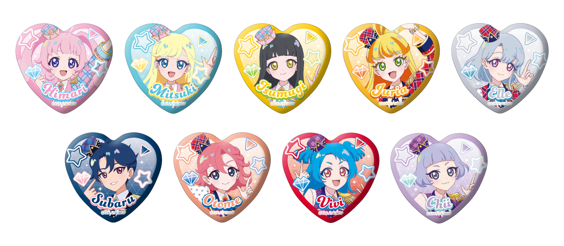 トレーディングハート缶バッジのイメージ画像