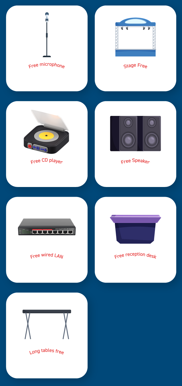 無料設備・備品一覧 背景