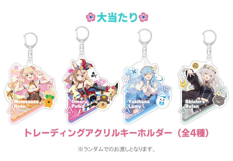 大当たり景品：トレーディングアクリルキーホルダー4種の画像